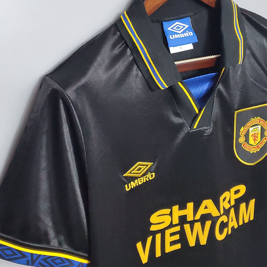 1994 Man Utd Away Black Retro Soccer Jersey