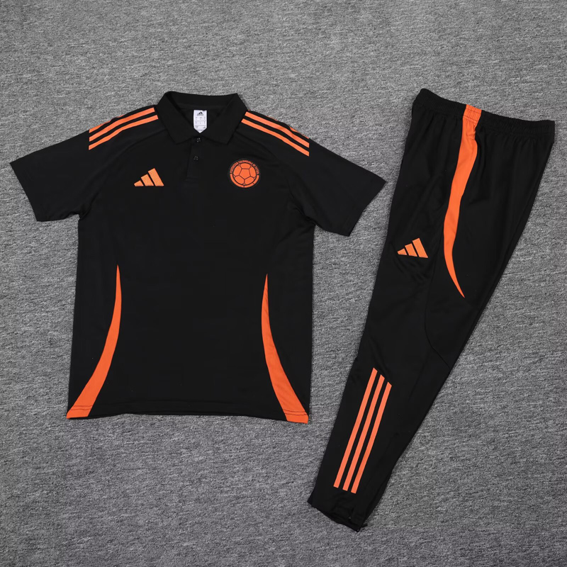 25-26 Colombia Black Polo Tracksuit