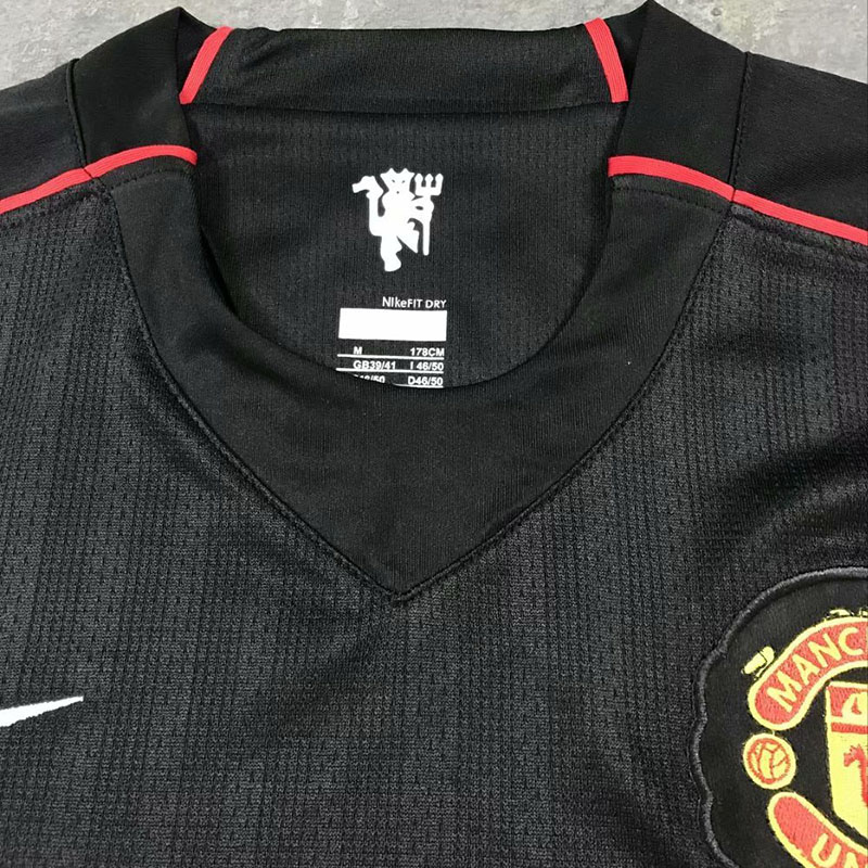 2007-2008 Man Utd Away Black long sleeve Retro ...