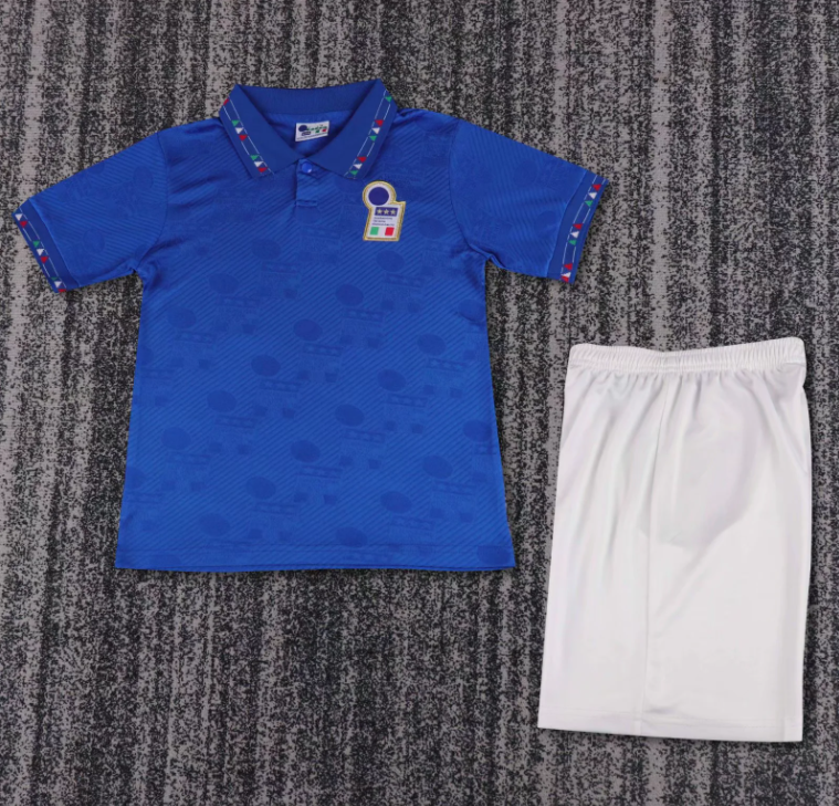 1994 Italy Home Kids Retro Soccer Jersey