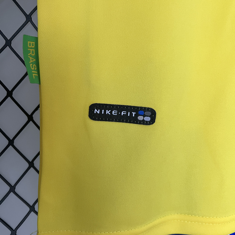 1998 Brazil Home Kids Retro Soccer Jersey