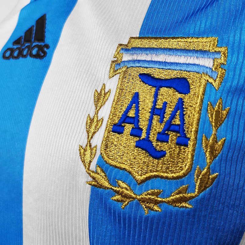 1998 Argentina Home Retro Soccer Jersey