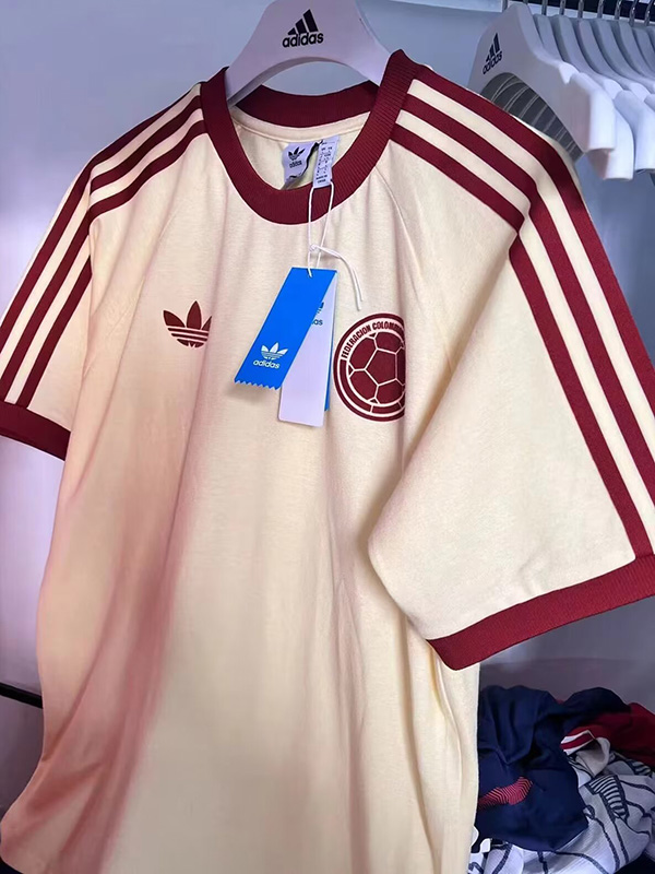 2024 Colombia Yellow Casual Retro Edition T-Shi...