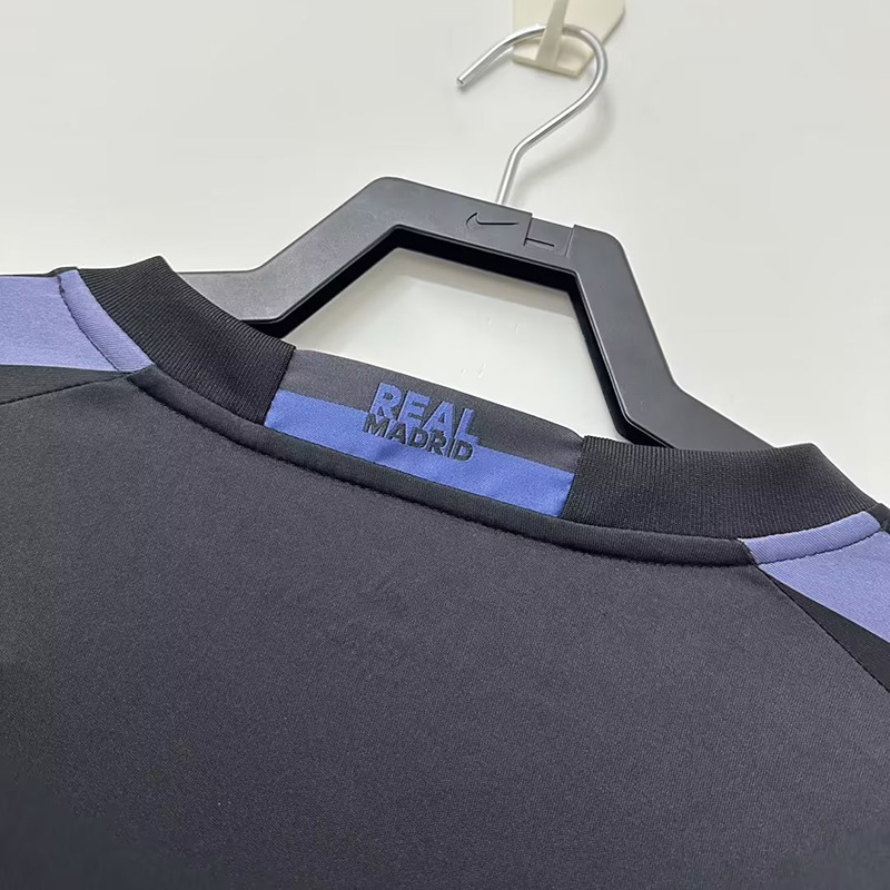 2016-2017 RMA Away Black Long Sleeve Retro Socc...