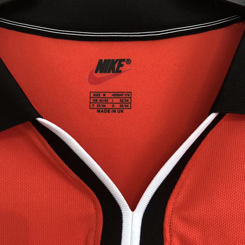 1998 Netherlands Home Retro Orange Jersey