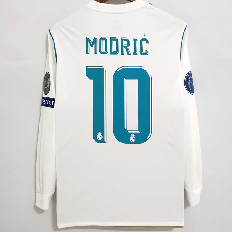 2017-2018 RMA Home Long Sleeve Retro Soccer Jer...