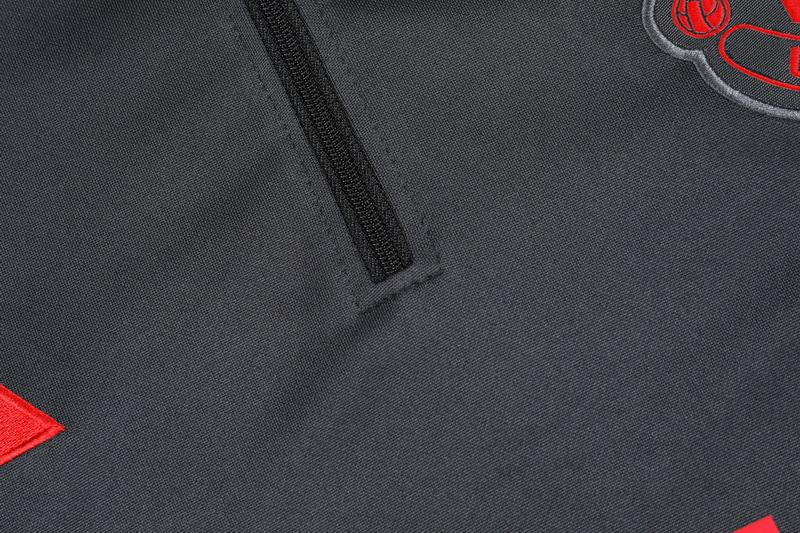 24-25 Man Utd Dark gray Half Pull Tracksuit (半拉链)