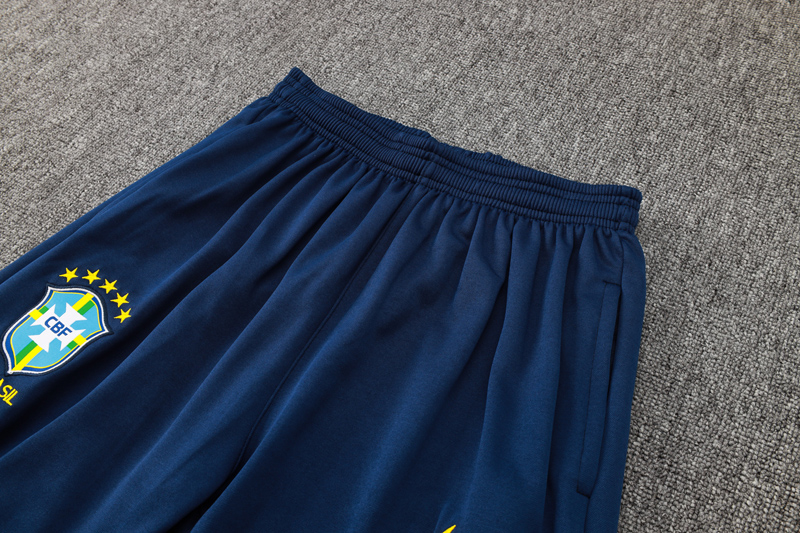 24-25 Brazil Lake blue Hoodie Half Pull Tracksuit #F567半拉连帽