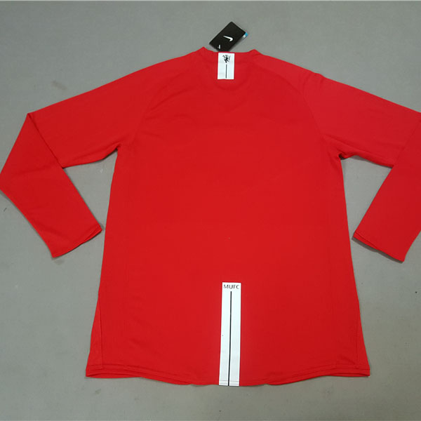 2007-2008 Man Utd home Red long sleeve Retro so...