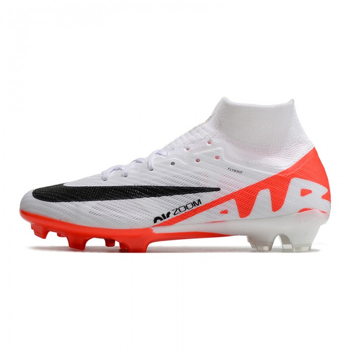 Air Zoom Mercurial Superfly IX Elite FG High Soccer Shoes-White/Black-8406679