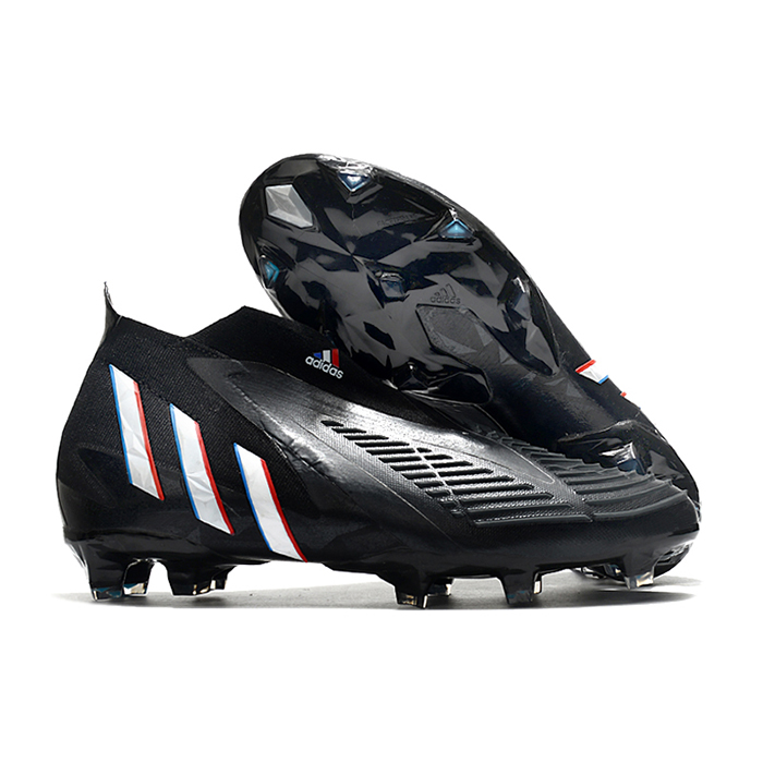 Predator Edge+ FG Soccer Shoes-Black/White-9771315