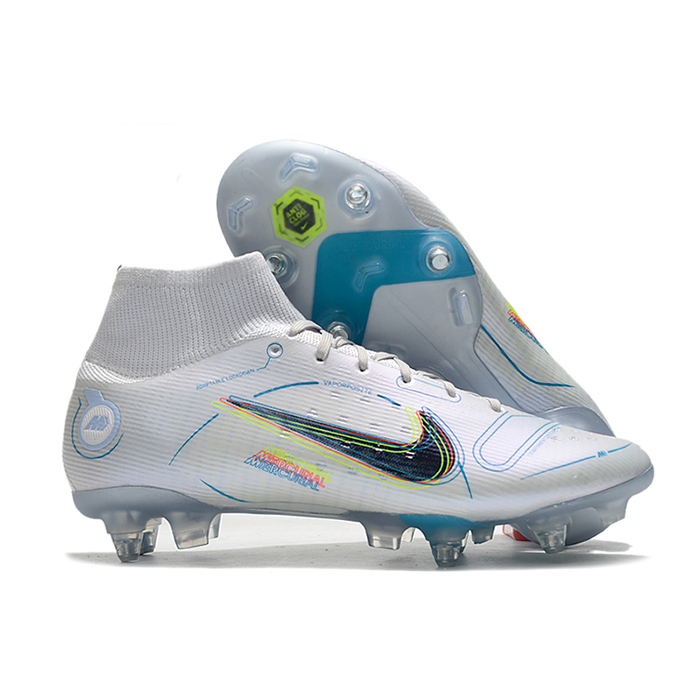 Mercurial Superfly 8 Elite SG Soccer Shoes-White/Blue-615820