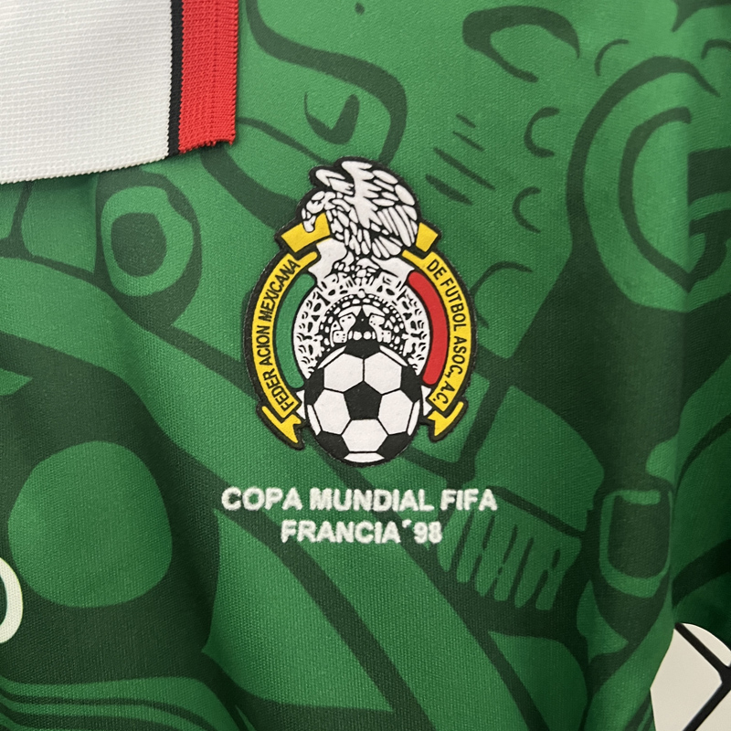 1998 Mexico Home Kids Retro Soccer Jersey
