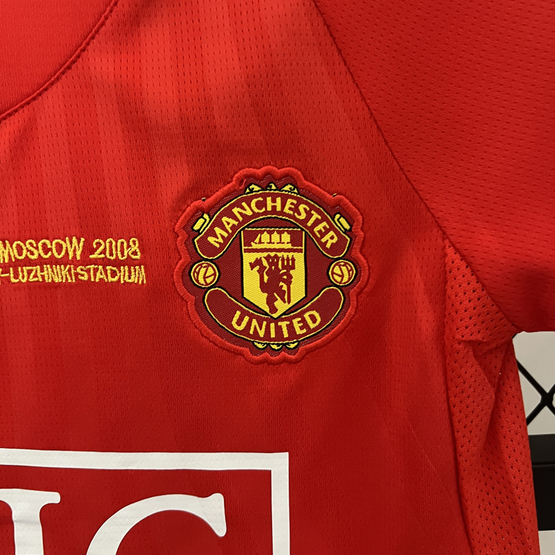 2007-2008 Man Utd Home Kids Retro Soccer Jersey...