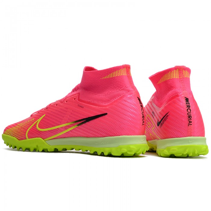 Air Zoom Mercurial Vapor XV Elite TF High Soccer Shoes-Pink/Green-192636