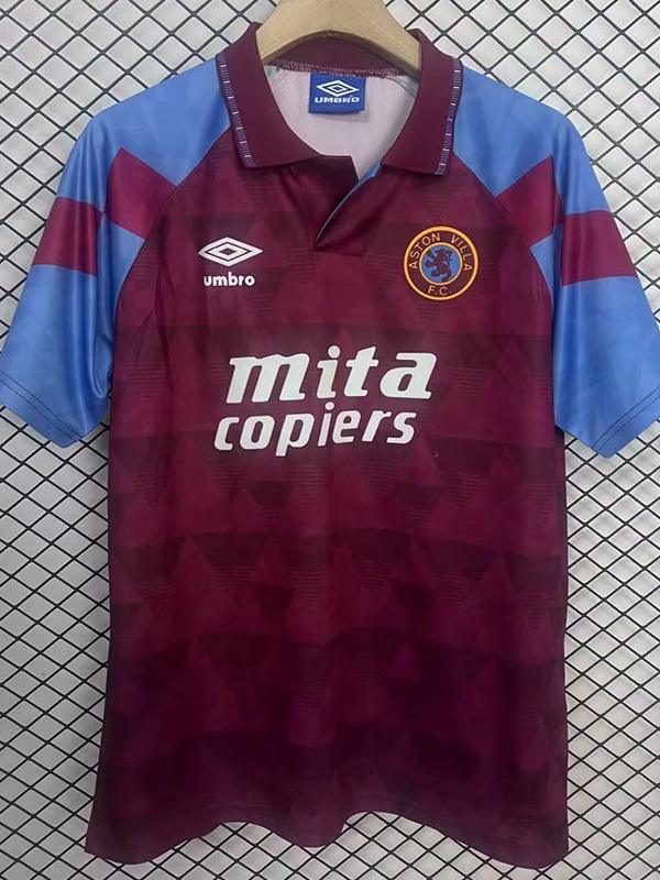 1990 Aston Villa Home Retro Soccer Jersey