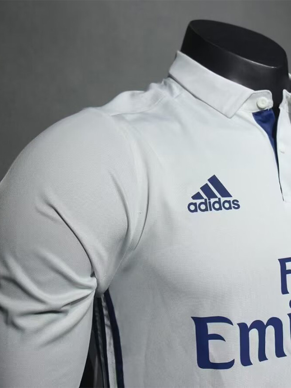 2016-2017 RMA Home Player Version 长袖球员 Long Sleeve Retro Soccer Jersey