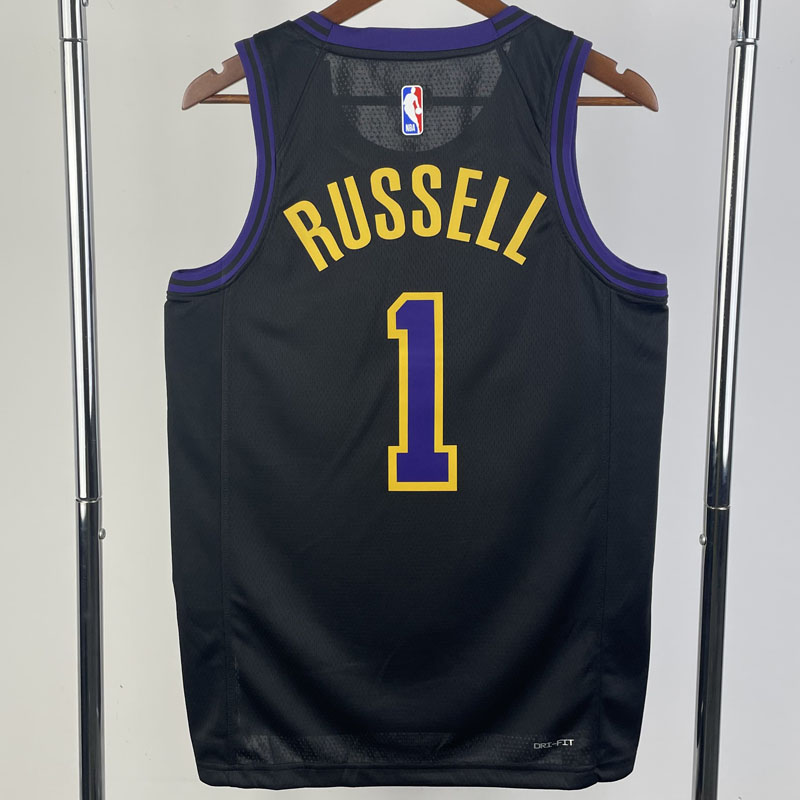 23-24 LAKERS RUSSELL #1 Black City Edition Top ...