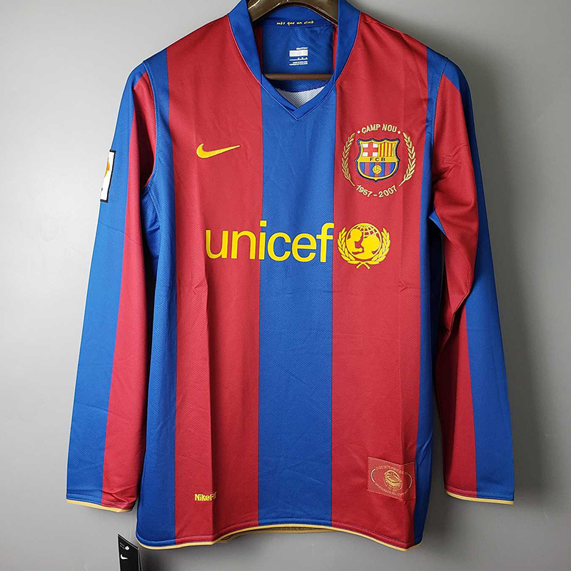 2007-2008 BAR Home Retrot Long Sleeve Soccer Je...