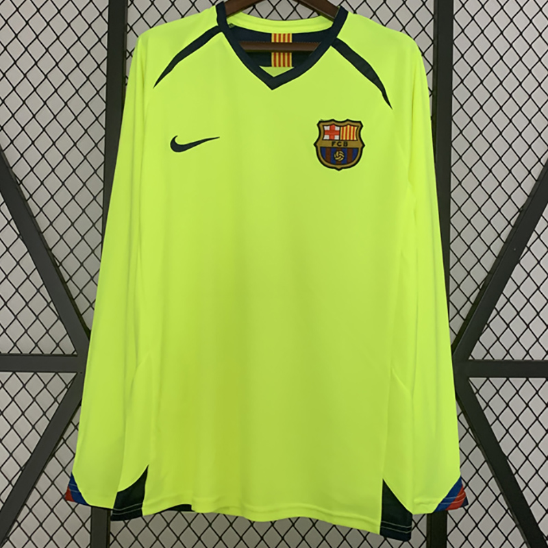 2005-2006 BAR Away Yellow Long Sleeve Retro Soc...