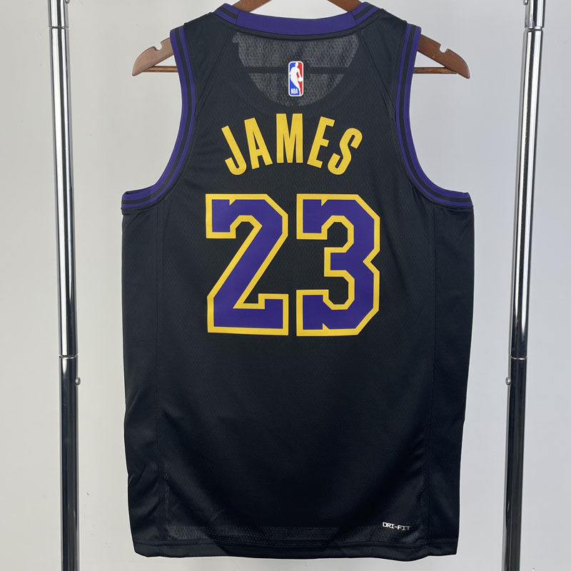23-24 LAKERS JAMES #23 Black City Edition Top Q...