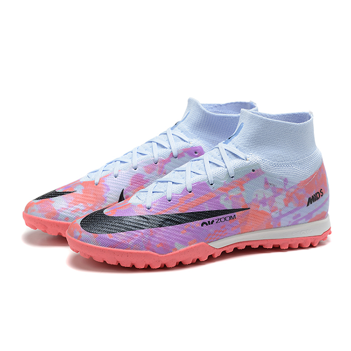 Superfly 8 Academy TF High Soccer Shoes-Rose Red/Grey-8993151