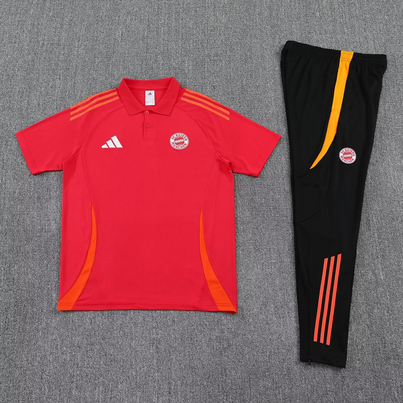 25-26 Bayern Red Polo Tracksuit