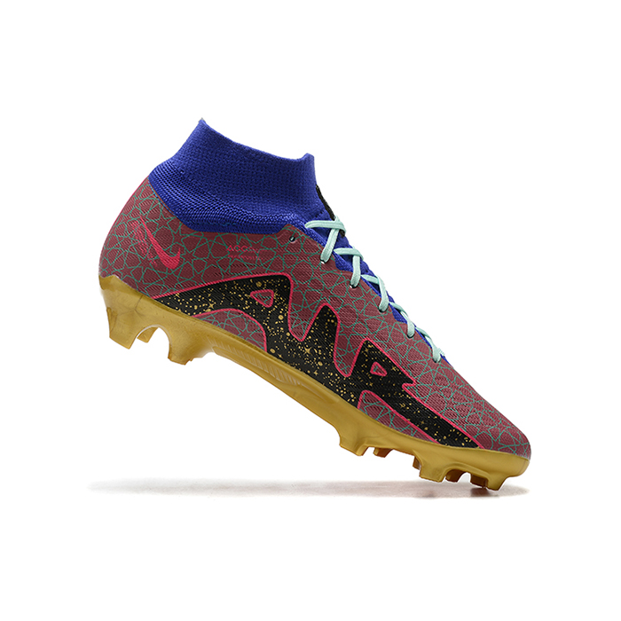 Air Zoom Mercurial Superfly IX Elite FG Lucent Pack High Soccer Shoes-Wine Red/Blue-4445000
