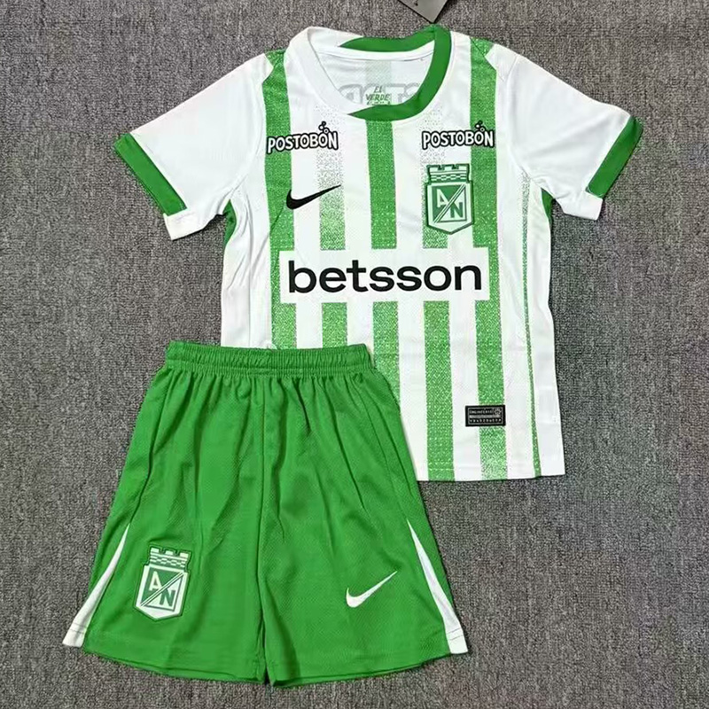 25-26 Atletico Nacional Home Kids Soccer Jersey