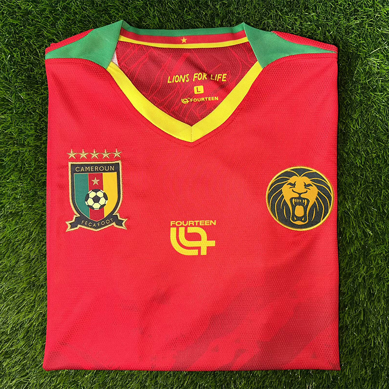 25-26 Cameroon Red Fans Soccer Jersey