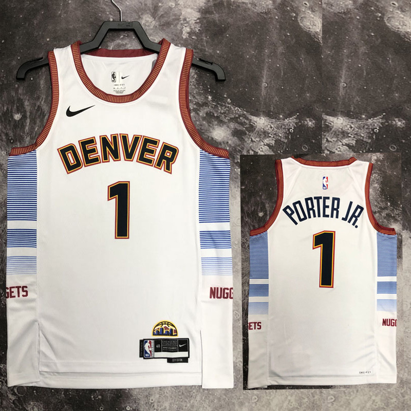 22-23 Nuggets PORTER JR. #1 White City Edition ...