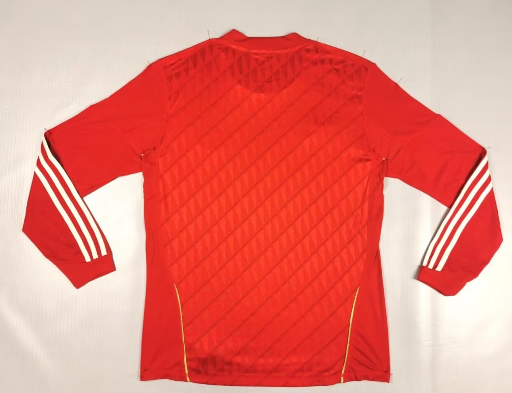2010-2011 LIV HOME  Long Sleeve Retro Soccer Jersey