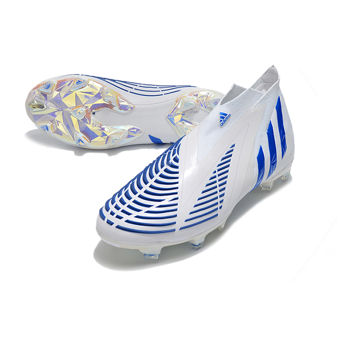 Predator Edge Geometric+ FG Soccer Shoes-White/Blue-4120775