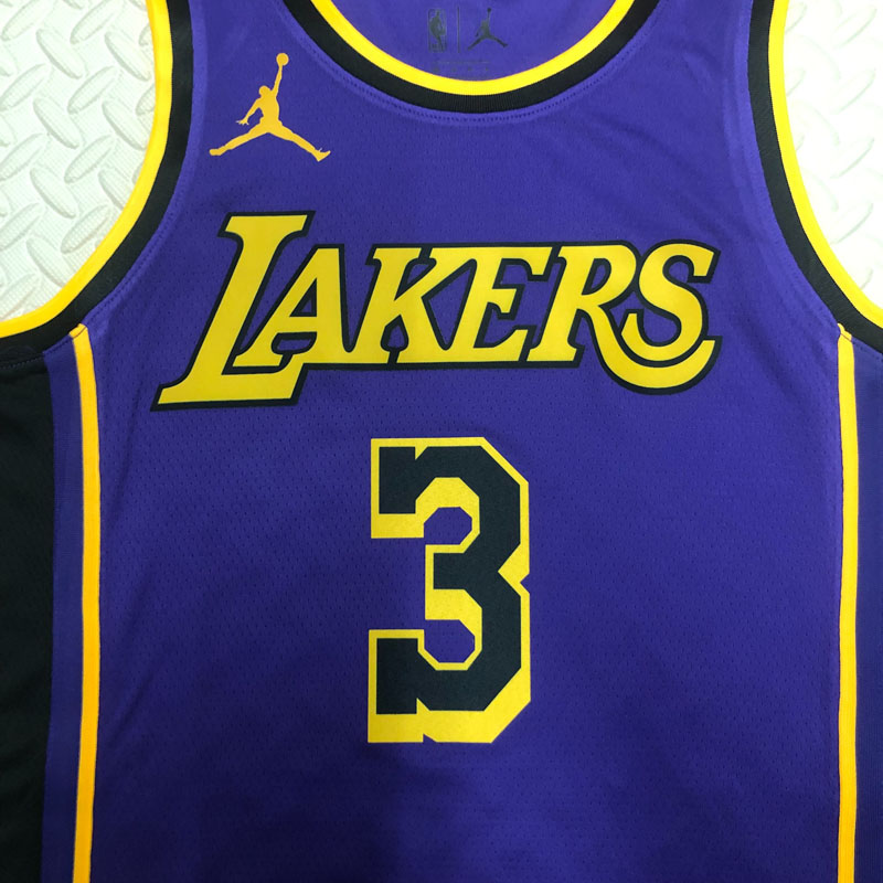22-23 LAKERS DAVIS #3 Purple Top Quality Hot Pr...