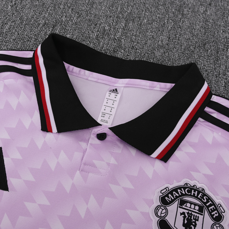 25-26 Man Utd Pink Polo Short Sleeve