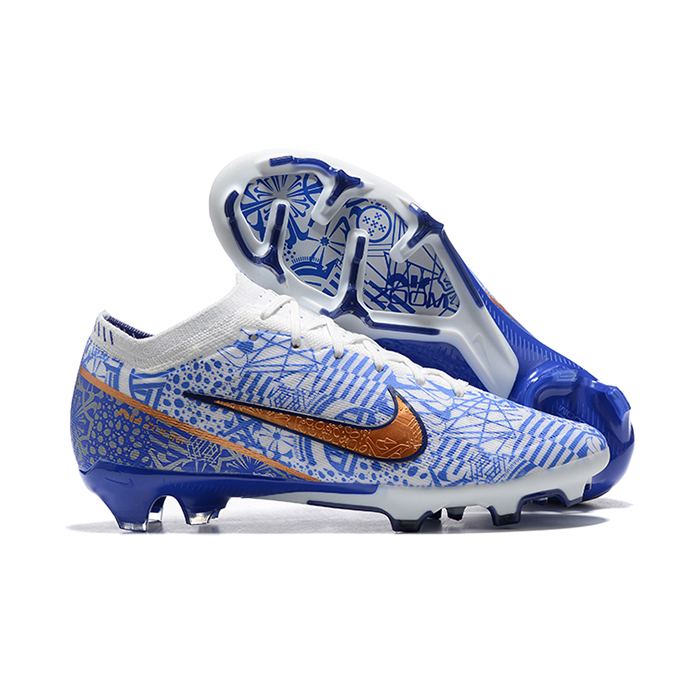 Air Zoom Mercurial Vapor XV Elite FG High Soccer Shoes-White/Blue-3537771