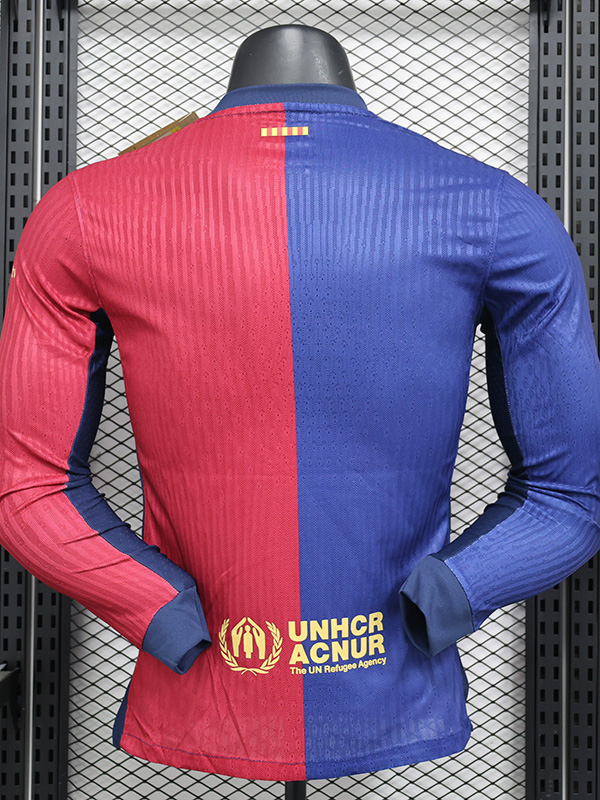 24-25 BAR Home Long Sleeve Player Version Soccer Jersey (长袖球员)