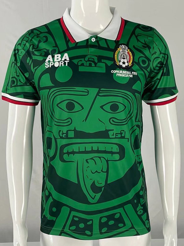 1998 Mexico Home Retro Soccer Jersey (带小字)
