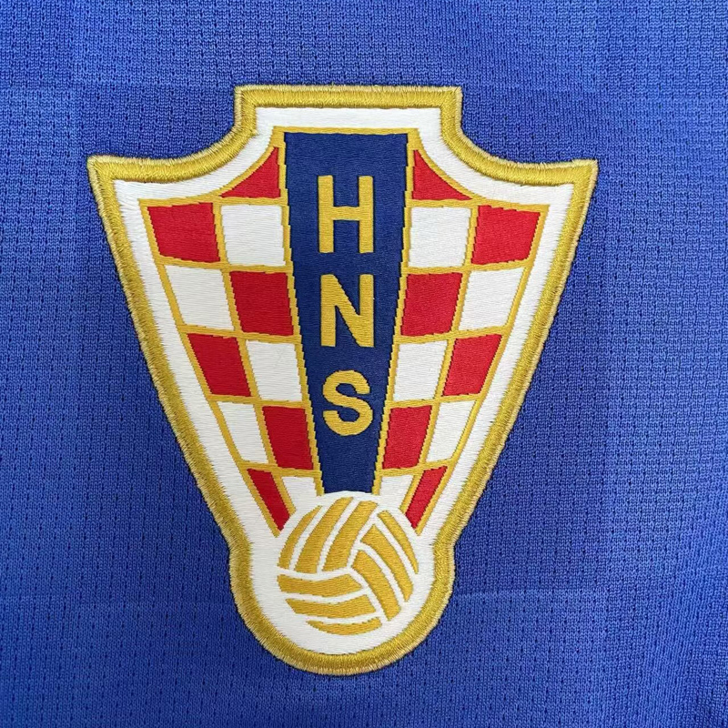 2010 Croatia Away Blue Retro Soccer Jersey