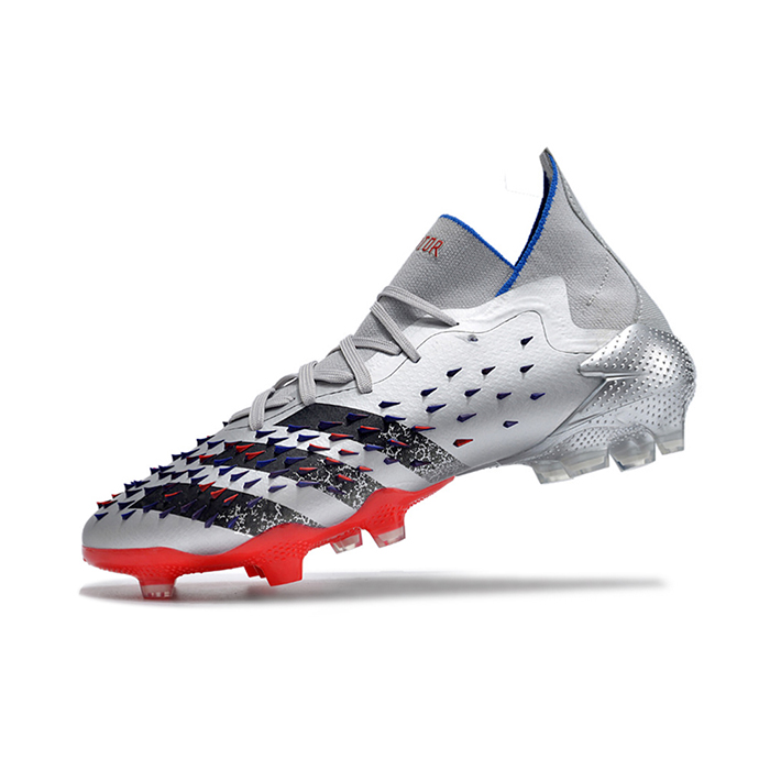 PREDATOR FREAK .1 FG High Soccer Shoes-Silver/Gray-6565716