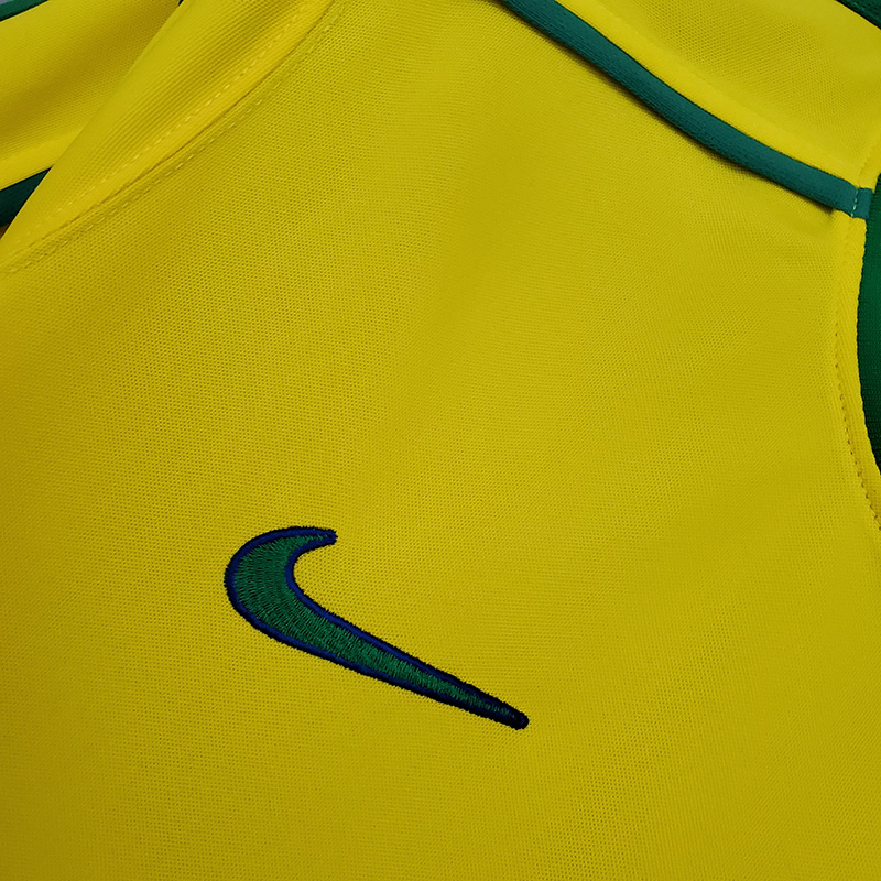 1998 Brazil Home Retro Soccer Jersey