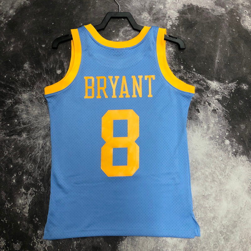 2002 LAKERS BRYANT #8 Light blue Retro Top Qual...