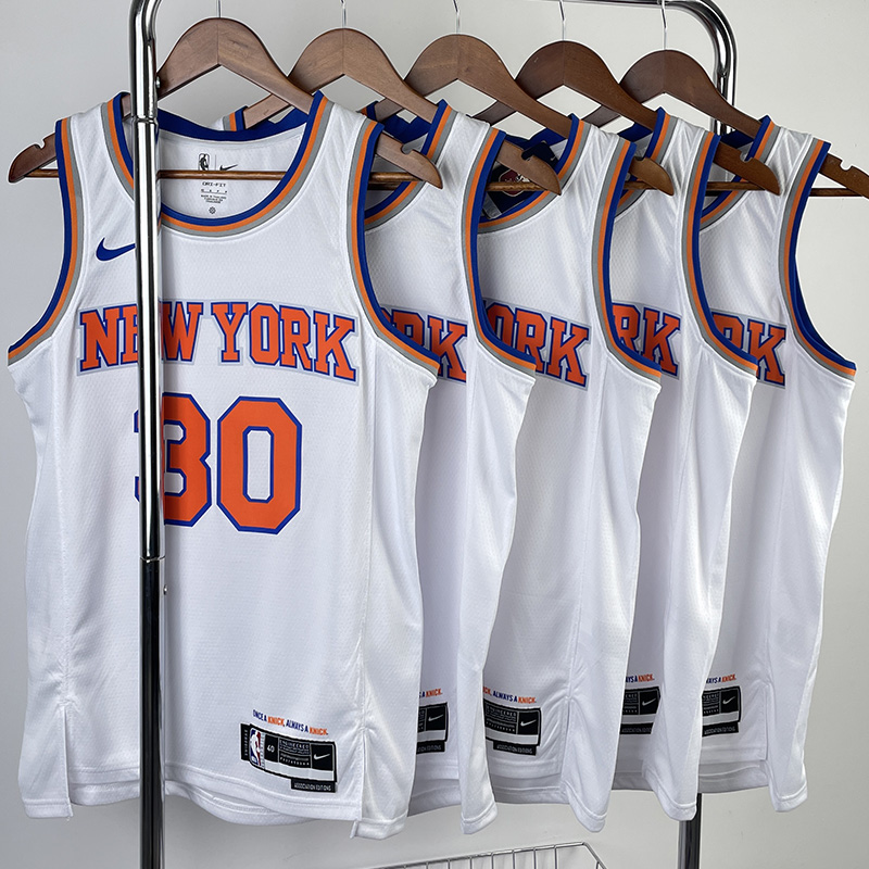 22-23 KNICKS ROSE #4 White Top Quality Hot Pres...