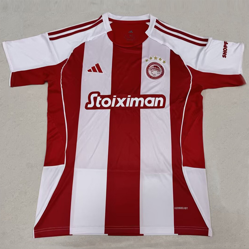 25-26 Olympiacos Home Fans Soccer Jersey