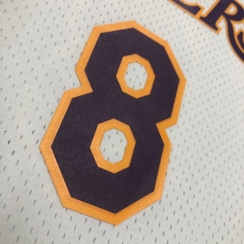 2003-04 LAKERS BRYANT #8 White Retro Top Qualit...