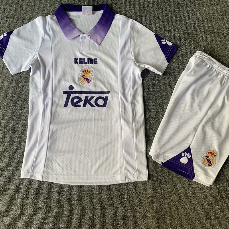 1997-1998 RMA Home Kids Retro Soccer Jersey
