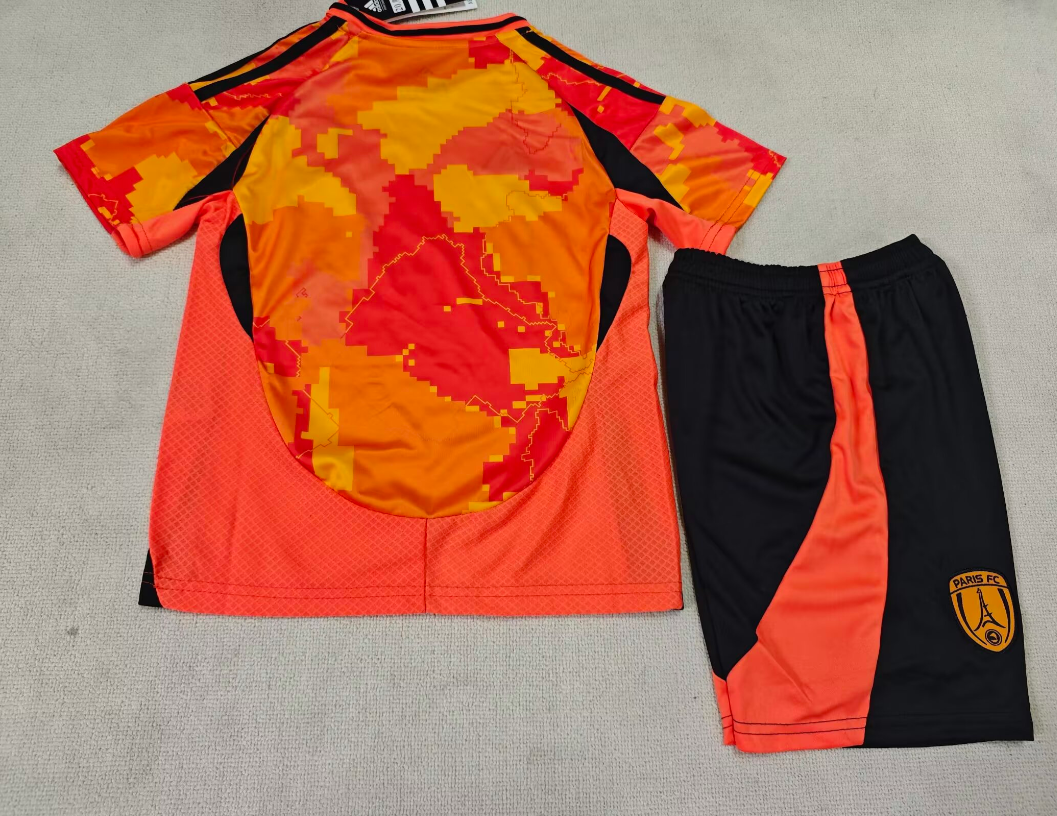 25-26 PSG yellow  Kids Soccer Jersey