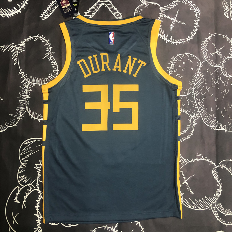 2018 WARRIORS DURANT #35 Black GrayTop Quality ...