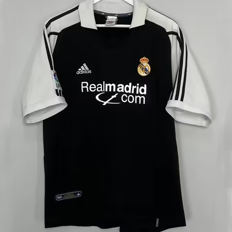 2001-2002 RMA Black Retro Soccer Jersey