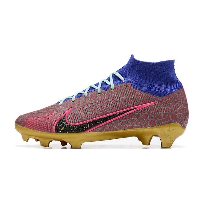 Air Zoom Mercurial Superfly IX Elite FG Lucent Pack High Soccer Shoes-Wine Red/Blue-4445000